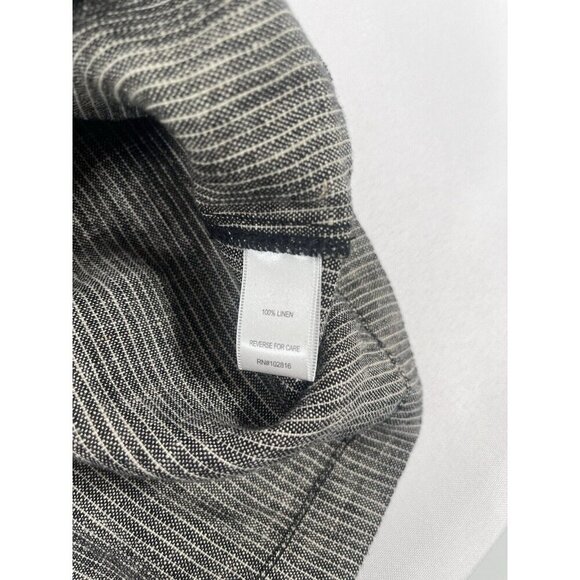 Garnet Hill Womens Dress Black Cream Size 10 A-Line 100% Linen NWT - Picture 7 of 8